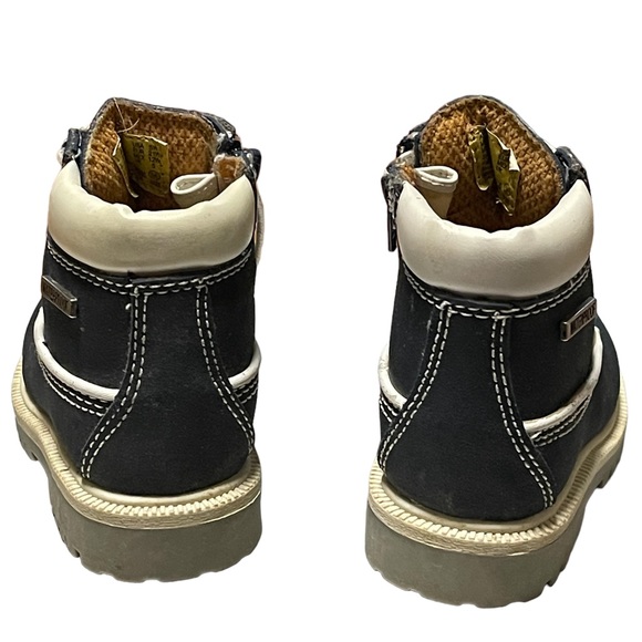 Smart fit.Children’s waterproof ankle up lace navy color boots size 5.5 - Picture 3 of 8